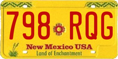 NM license plate 798RQG