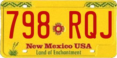 NM license plate 798RQJ