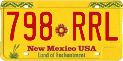 NM license plate 798RRL