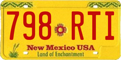 NM license plate 798RTI