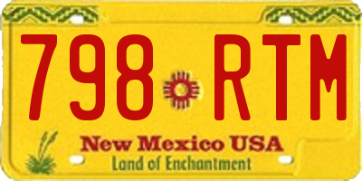 NM license plate 798RTM