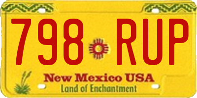 NM license plate 798RUP