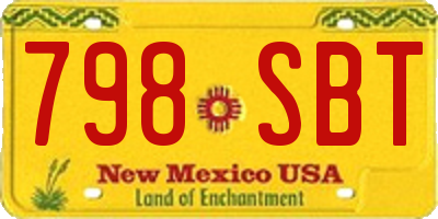 NM license plate 798SBT