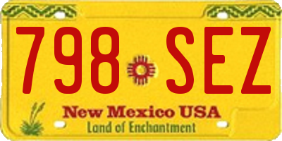 NM license plate 798SEZ
