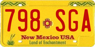NM license plate 798SGA
