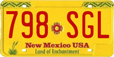 NM license plate 798SGL