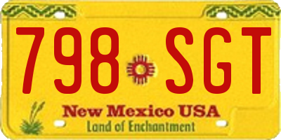 NM license plate 798SGT