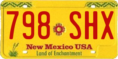 NM license plate 798SHX