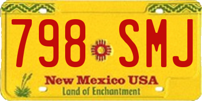 NM license plate 798SMJ