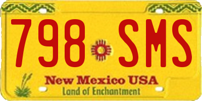 NM license plate 798SMS