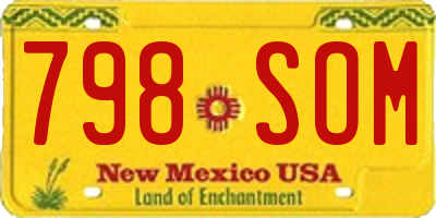 NM license plate 798SOM