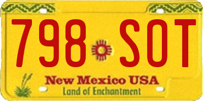 NM license plate 798SOT