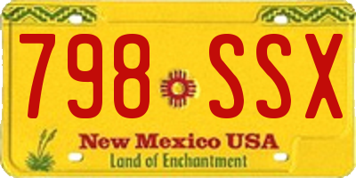NM license plate 798SSX