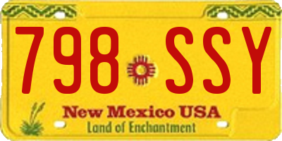 NM license plate 798SSY