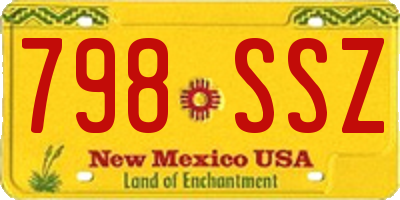 NM license plate 798SSZ