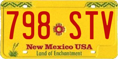 NM license plate 798STV