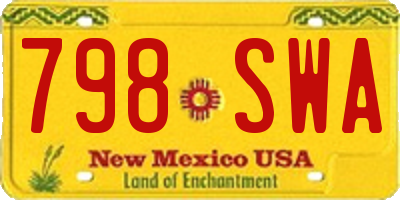 NM license plate 798SWA