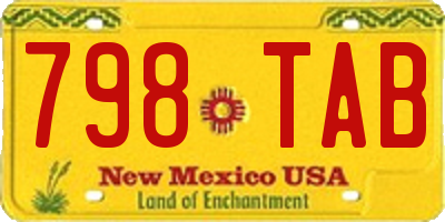 NM license plate 798TAB