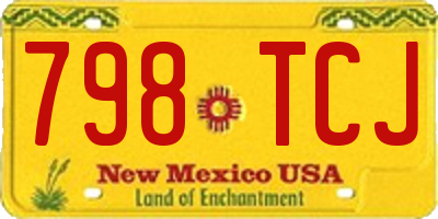 NM license plate 798TCJ