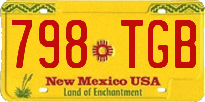 NM license plate 798TGB