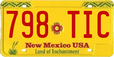 NM license plate 798TIC