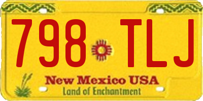 NM license plate 798TLJ