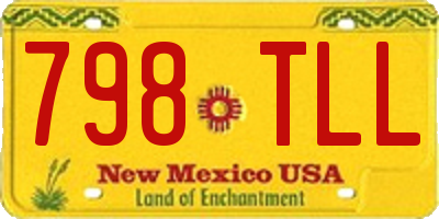 NM license plate 798TLL