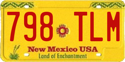 NM license plate 798TLM