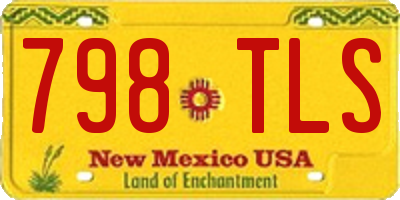 NM license plate 798TLS