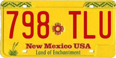 NM license plate 798TLU