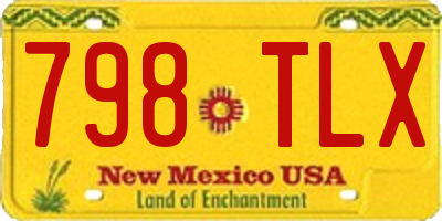 NM license plate 798TLX