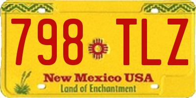 NM license plate 798TLZ