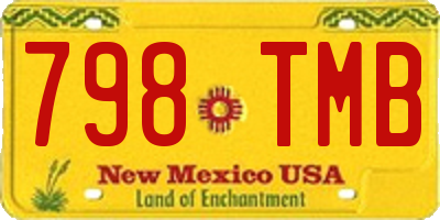 NM license plate 798TMB