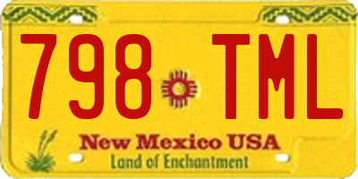 NM license plate 798TML