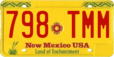 NM license plate 798TMM