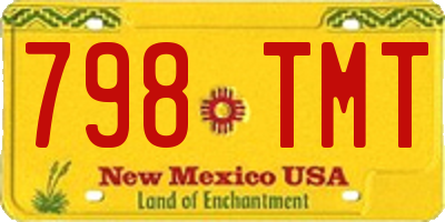 NM license plate 798TMT