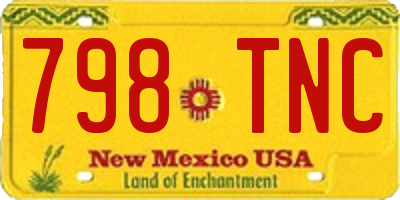 NM license plate 798TNC