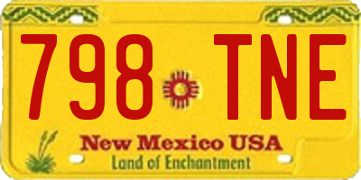 NM license plate 798TNE