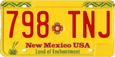 NM license plate 798TNJ