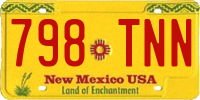 NM license plate 798TNN