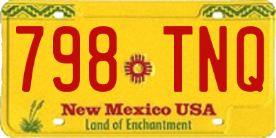 NM license plate 798TNQ