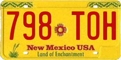 NM license plate 798TOH