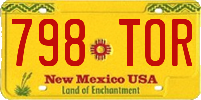 NM license plate 798TOR