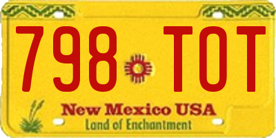 NM license plate 798TOT