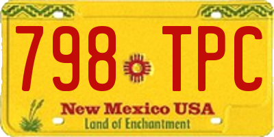 NM license plate 798TPC