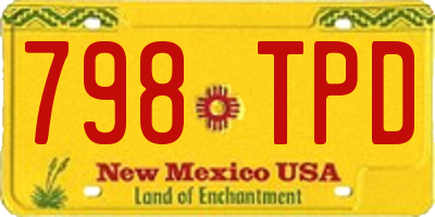 NM license plate 798TPD