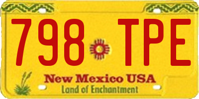 NM license plate 798TPE