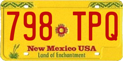NM license plate 798TPQ