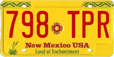 NM license plate 798TPR