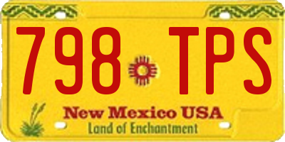 NM license plate 798TPS